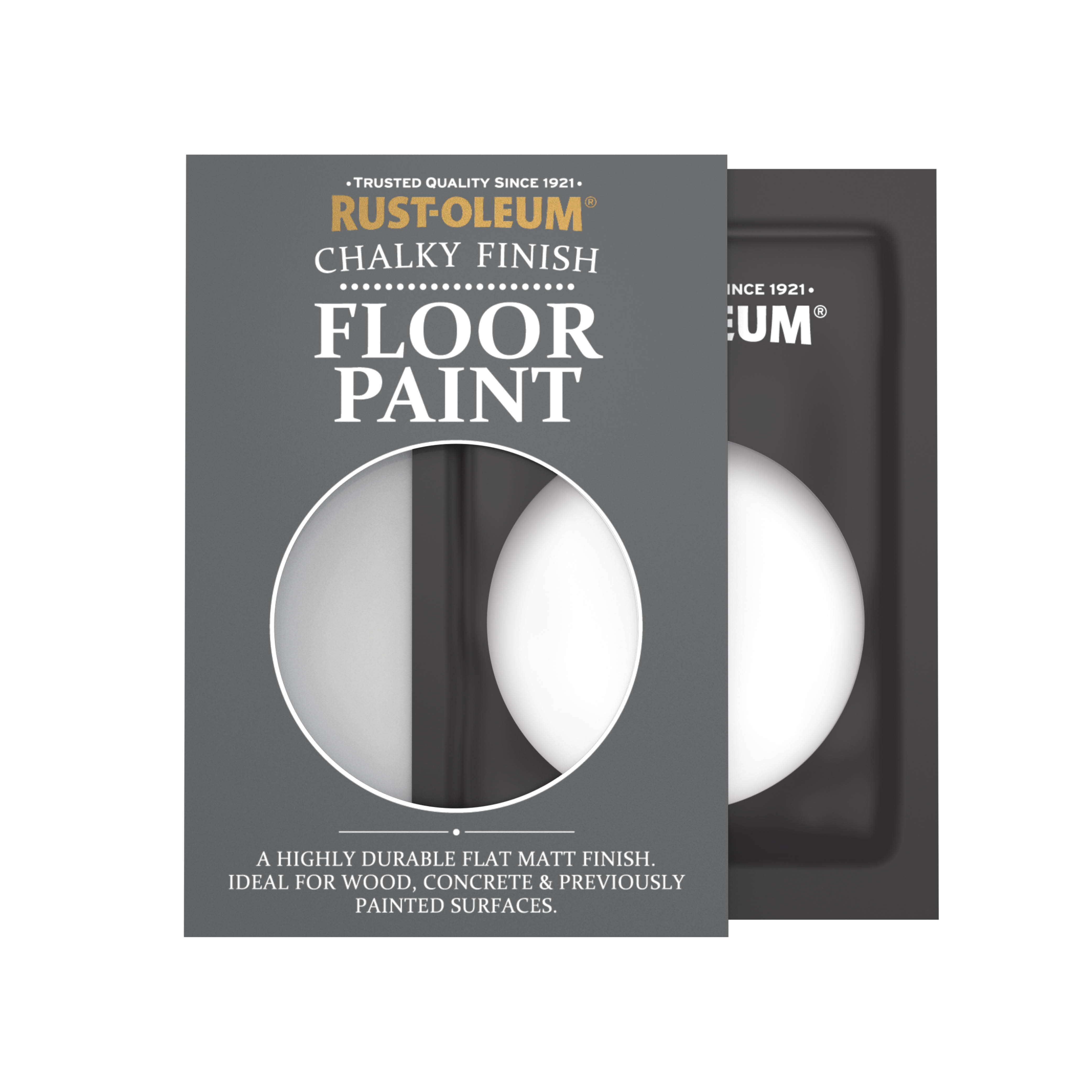 Floor Wood & Concrete Paint, Chalky Finish - Cotton (WHITE) 10ml