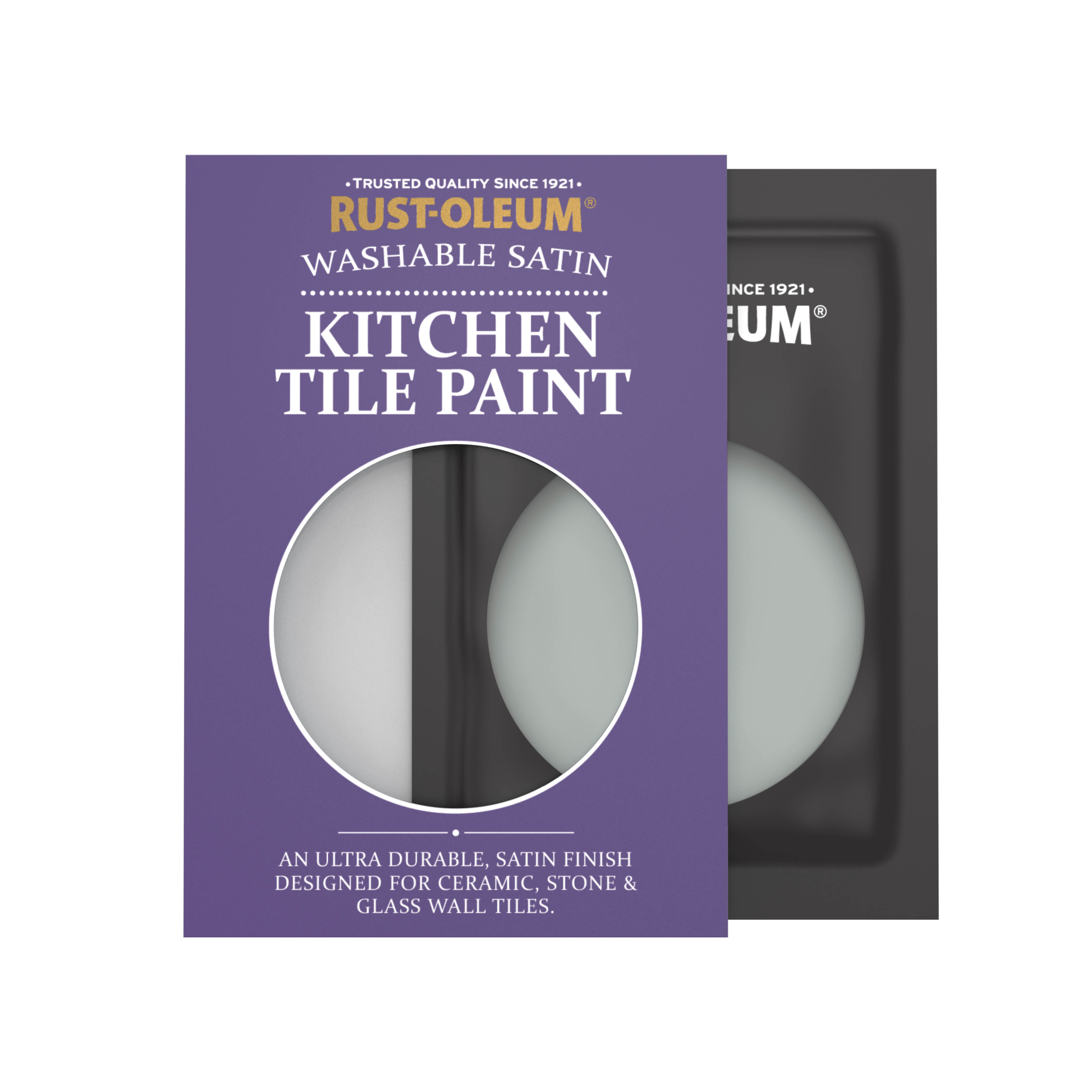 Kitchen Tile Paint, Satin Finish - PITCH GREY 10ml