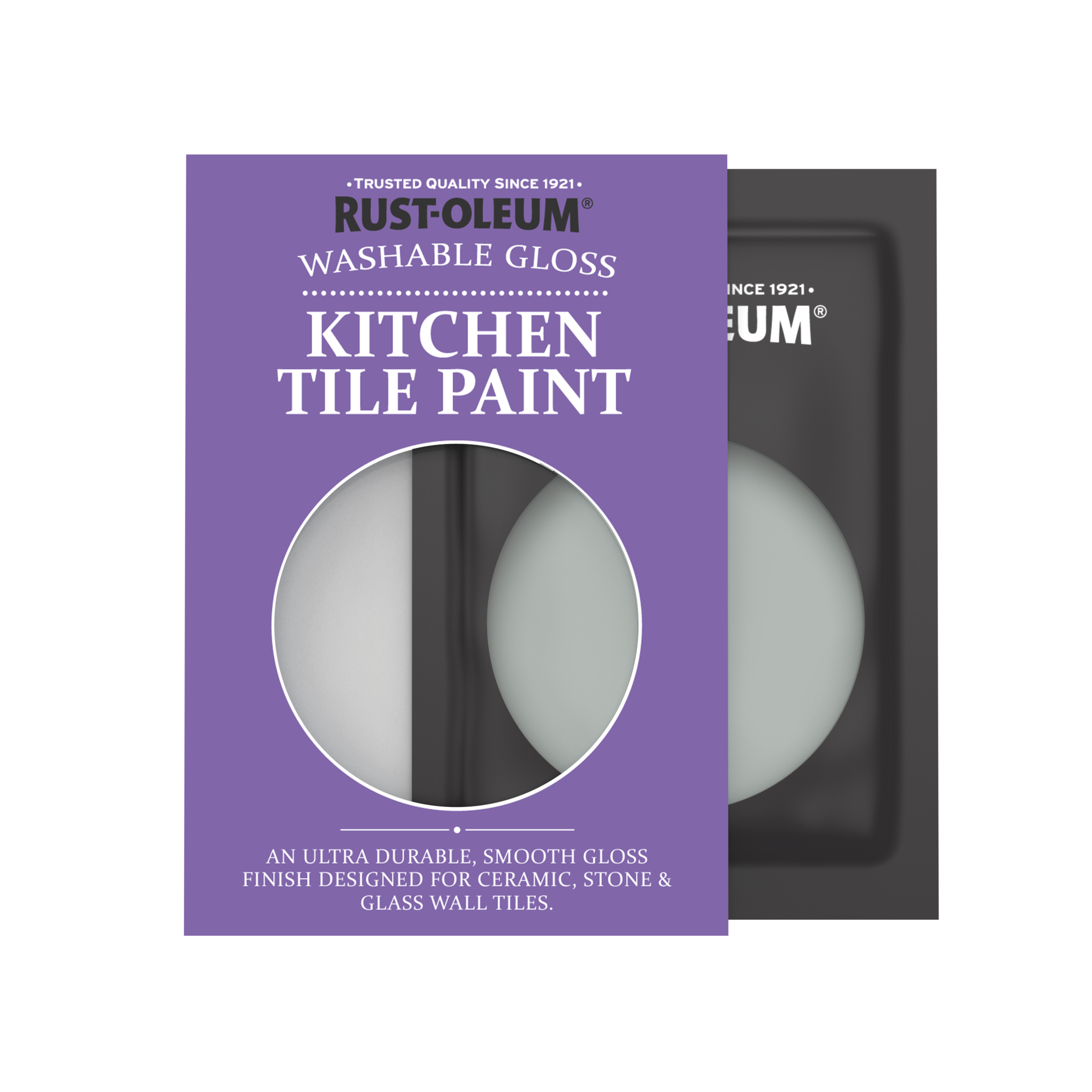 Kitchen Tile Paint, Gloss Finish - PITCH GREY 10ml