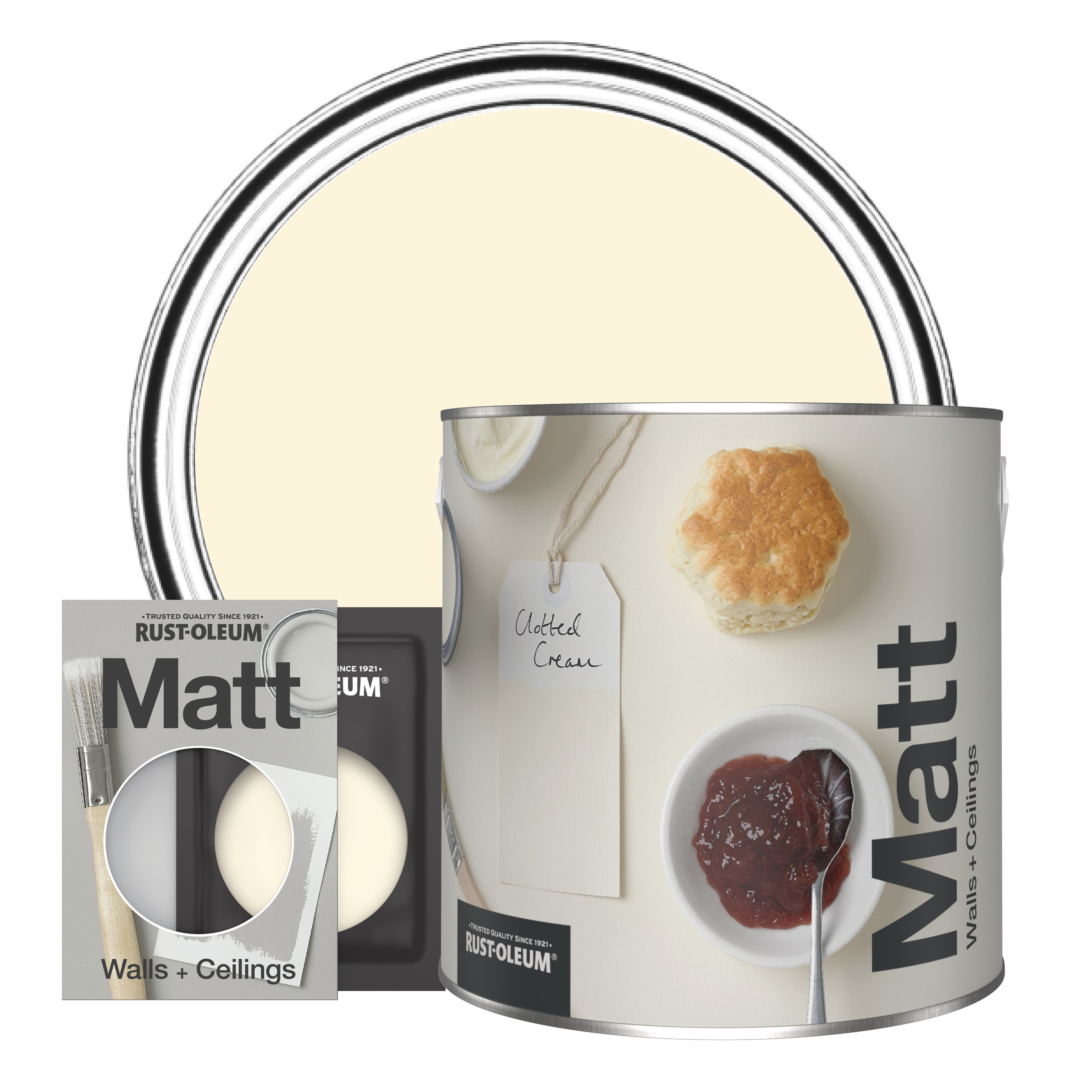 Washable Matt Wall Paint - CLOTTED CREAM 2.5L