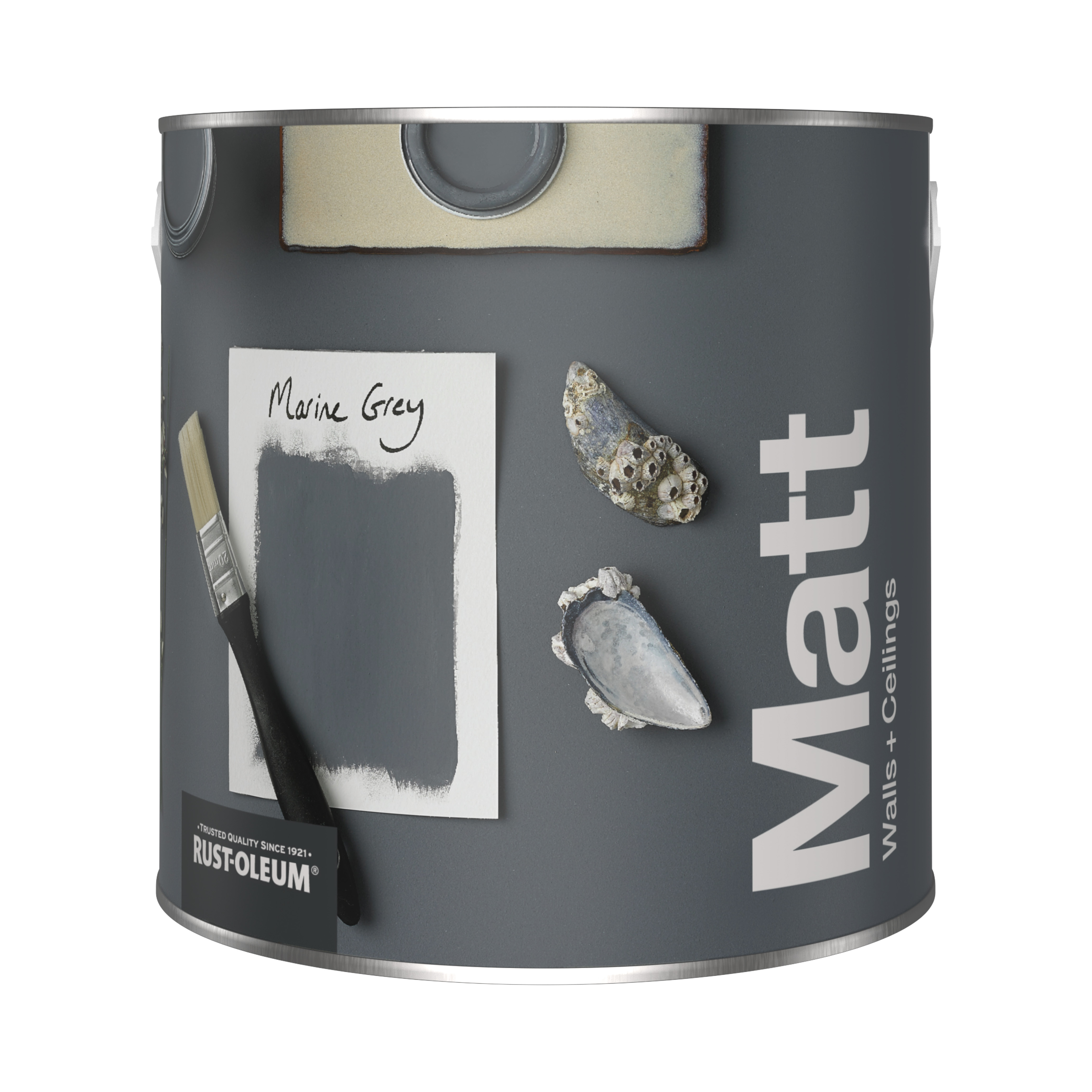 Washable Matt Wall Paint - MARINE GREY 2.5L