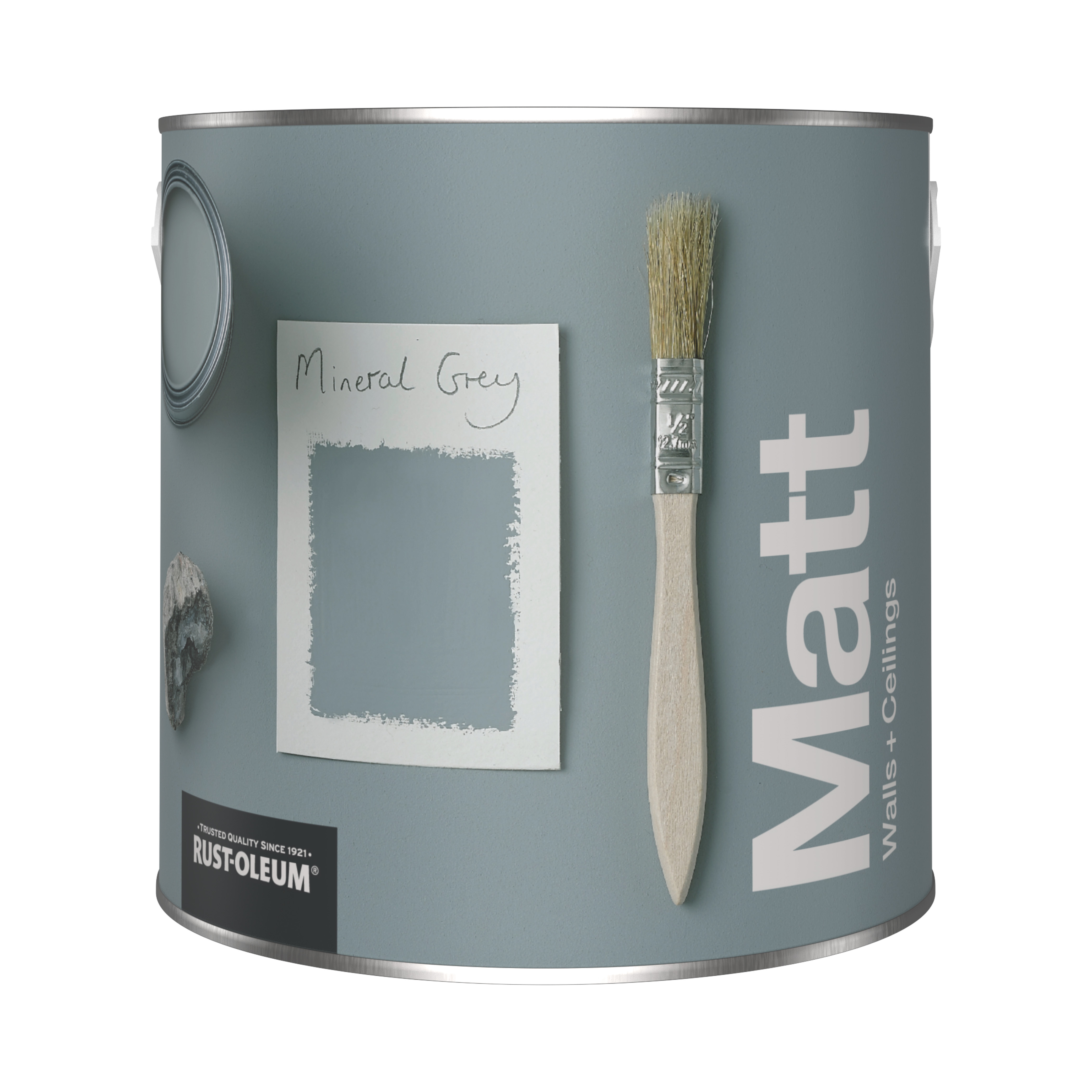 Washable Matt Wall Paint - MINERAL GREY 2.5L