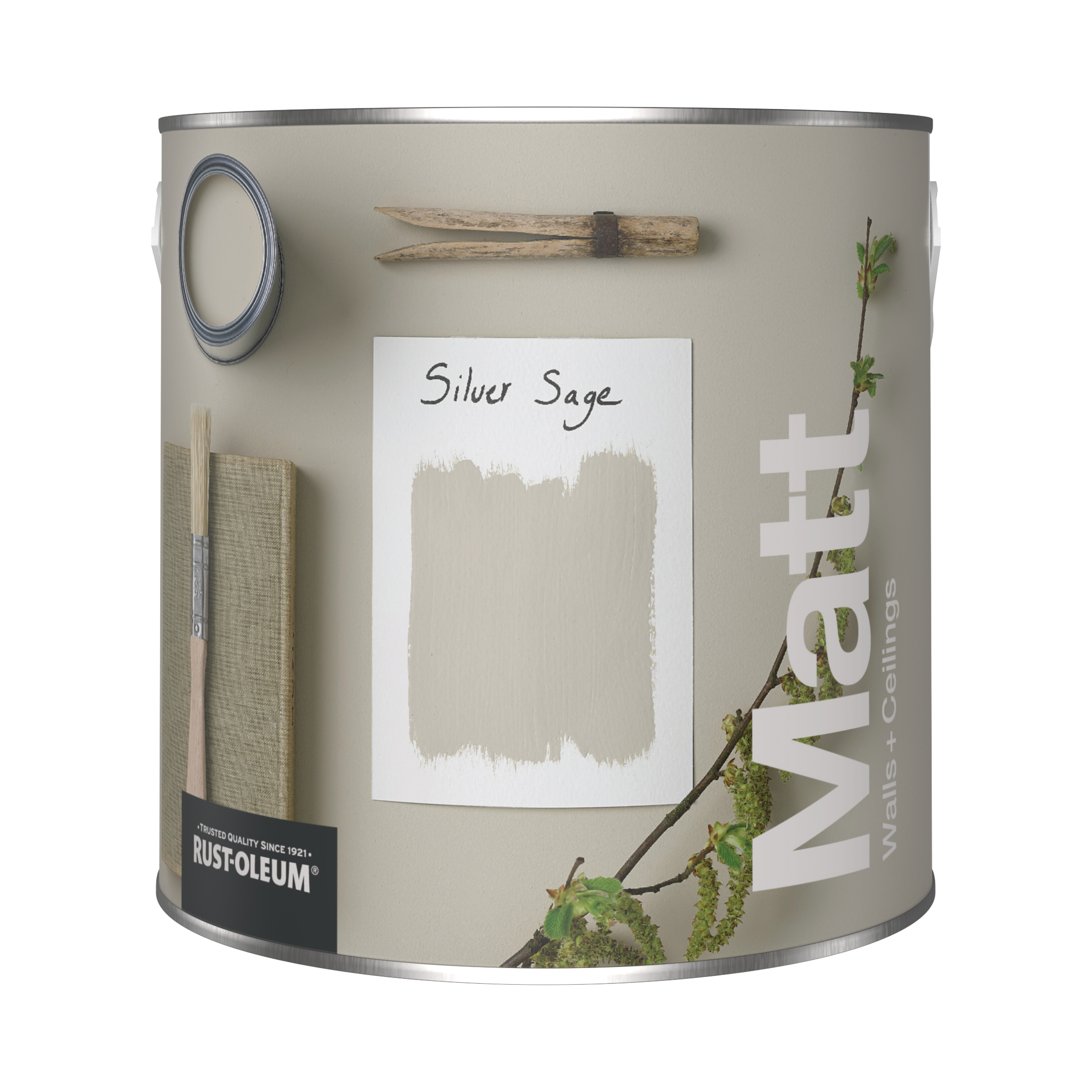 Washable Matt Wall Paint - SILVER SAGE 2.5L
