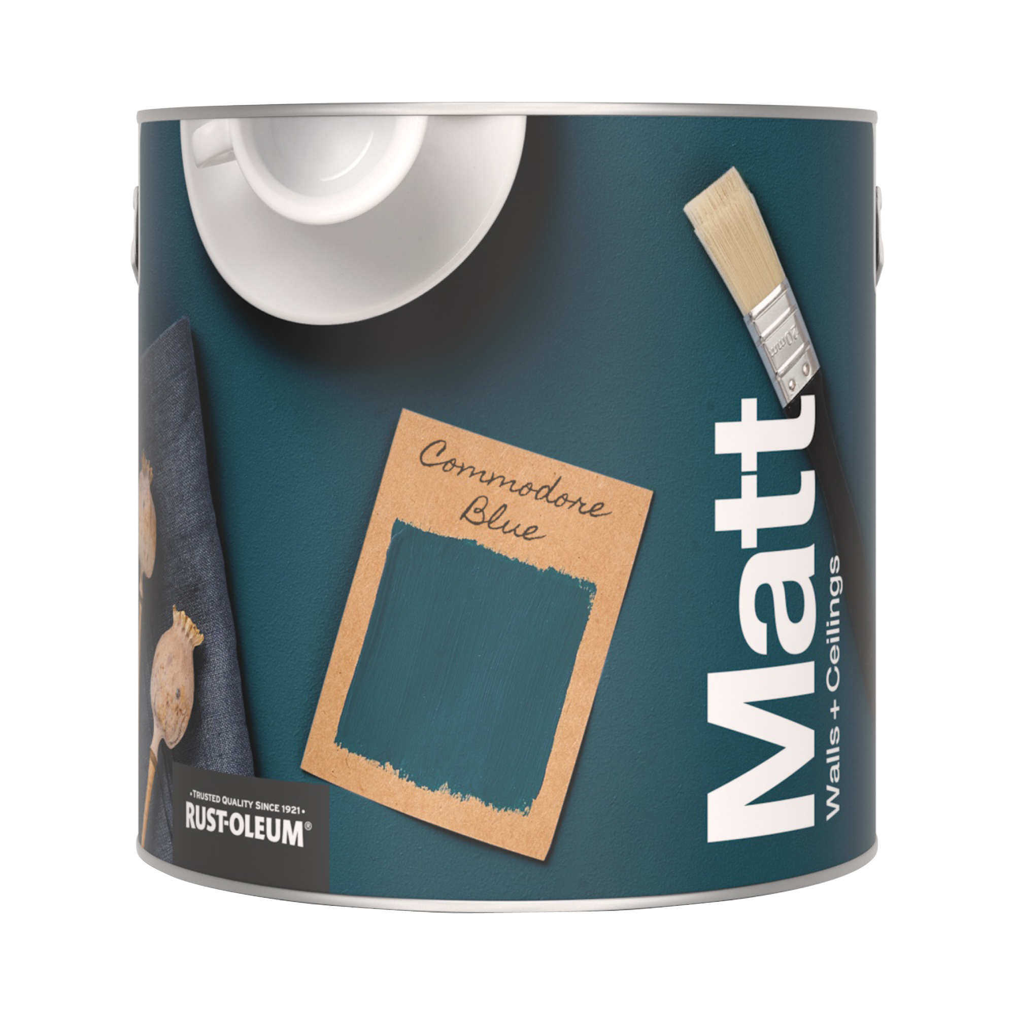 Washable Matt Wall Paint - Commodore Blue 2.5L