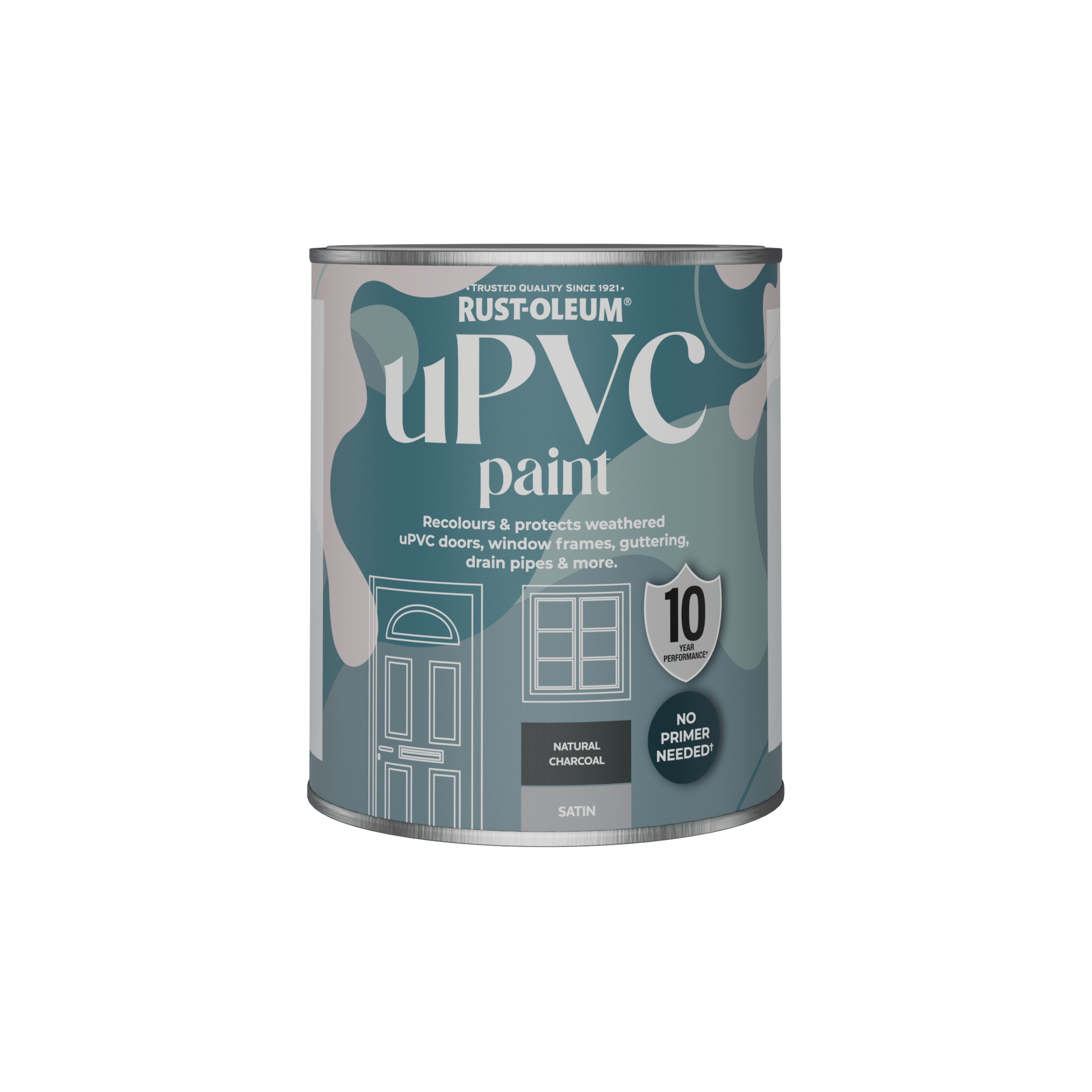uPVC Paint, Satin Finish - NATURAL CHARCOAL (BLACK) 750ml