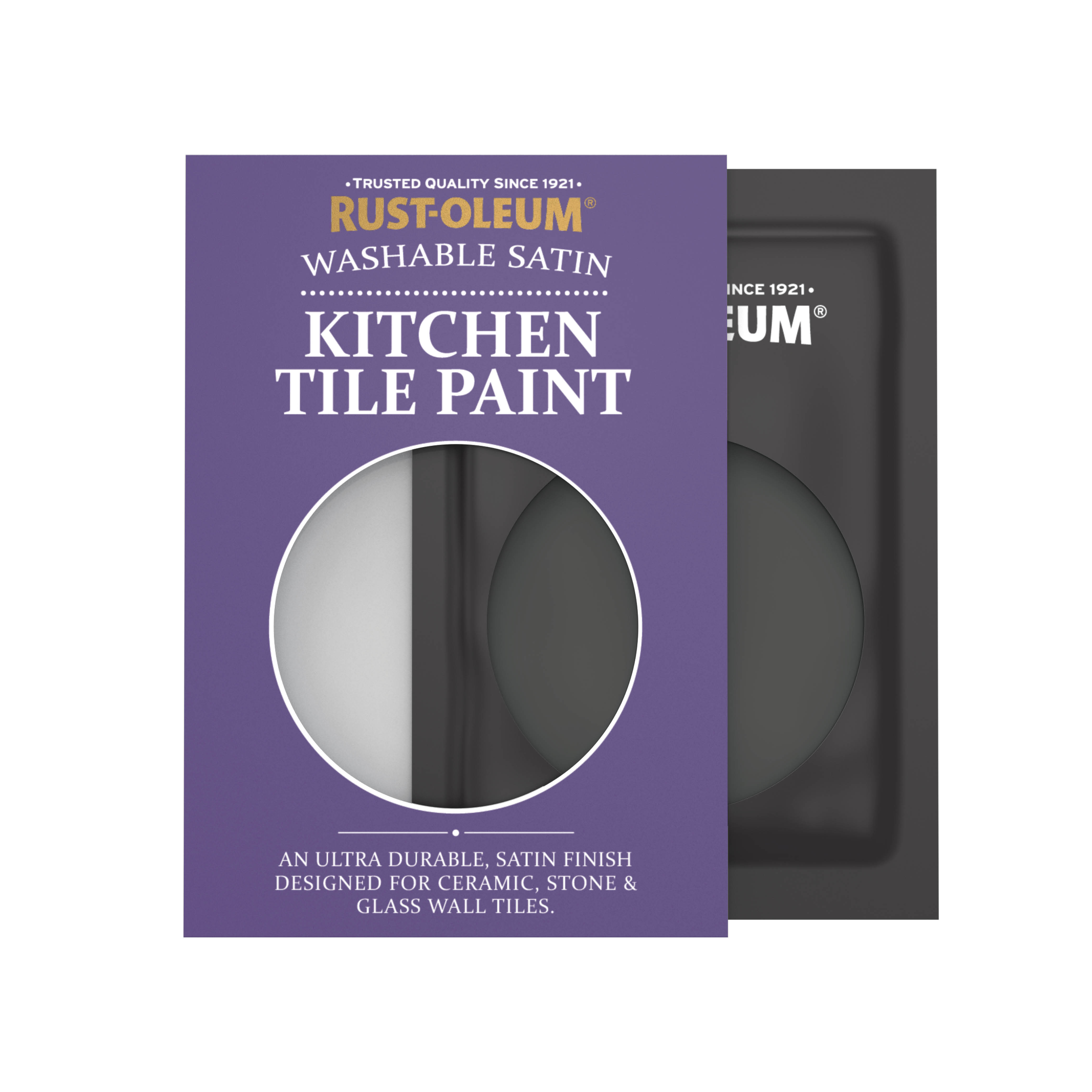 Kitchen Tile Paint, Satin Finish - NATURAL CHARCOAL (BLACK) 10ml