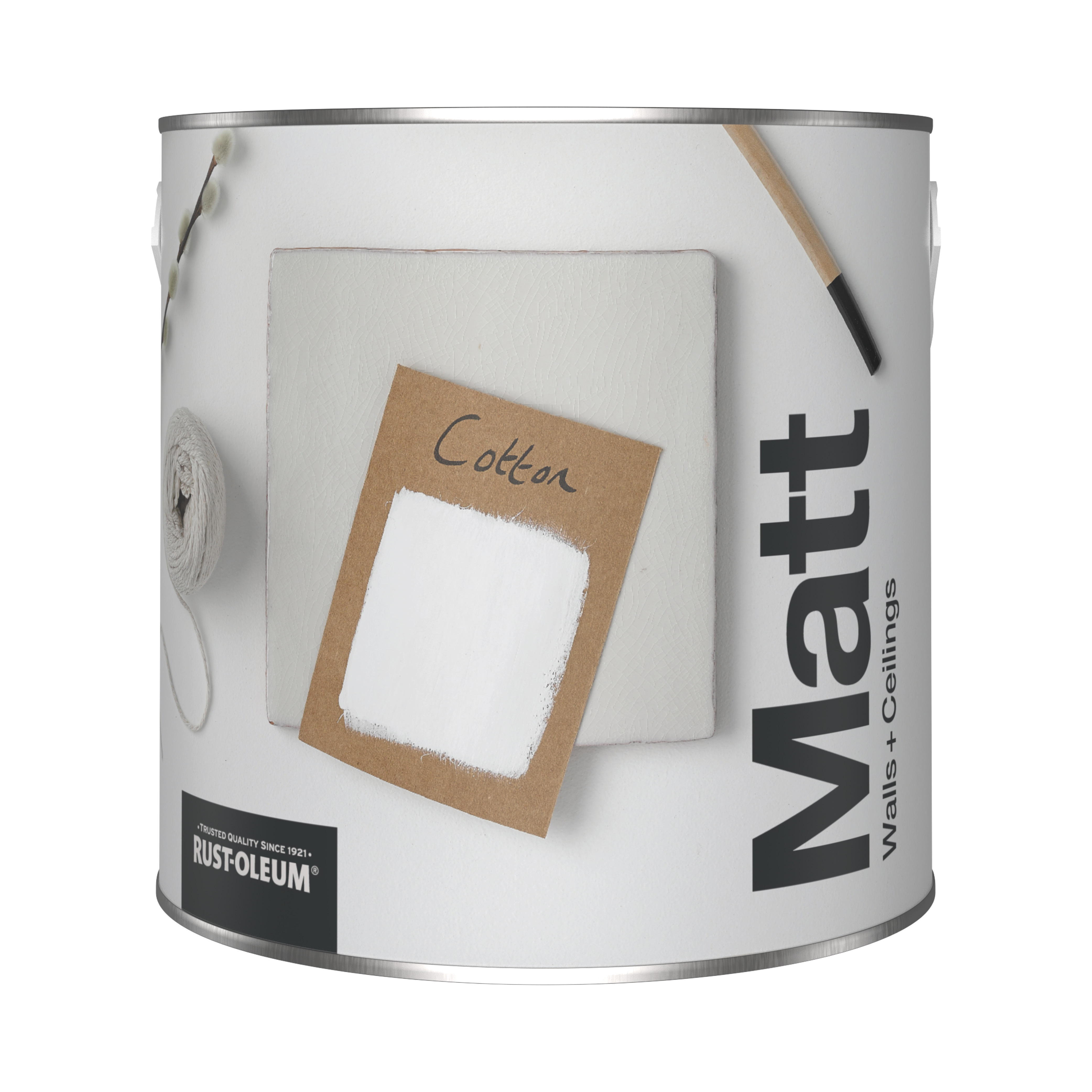 Washable Matt Wall Paint - COTTON (WHITE) 2.5L