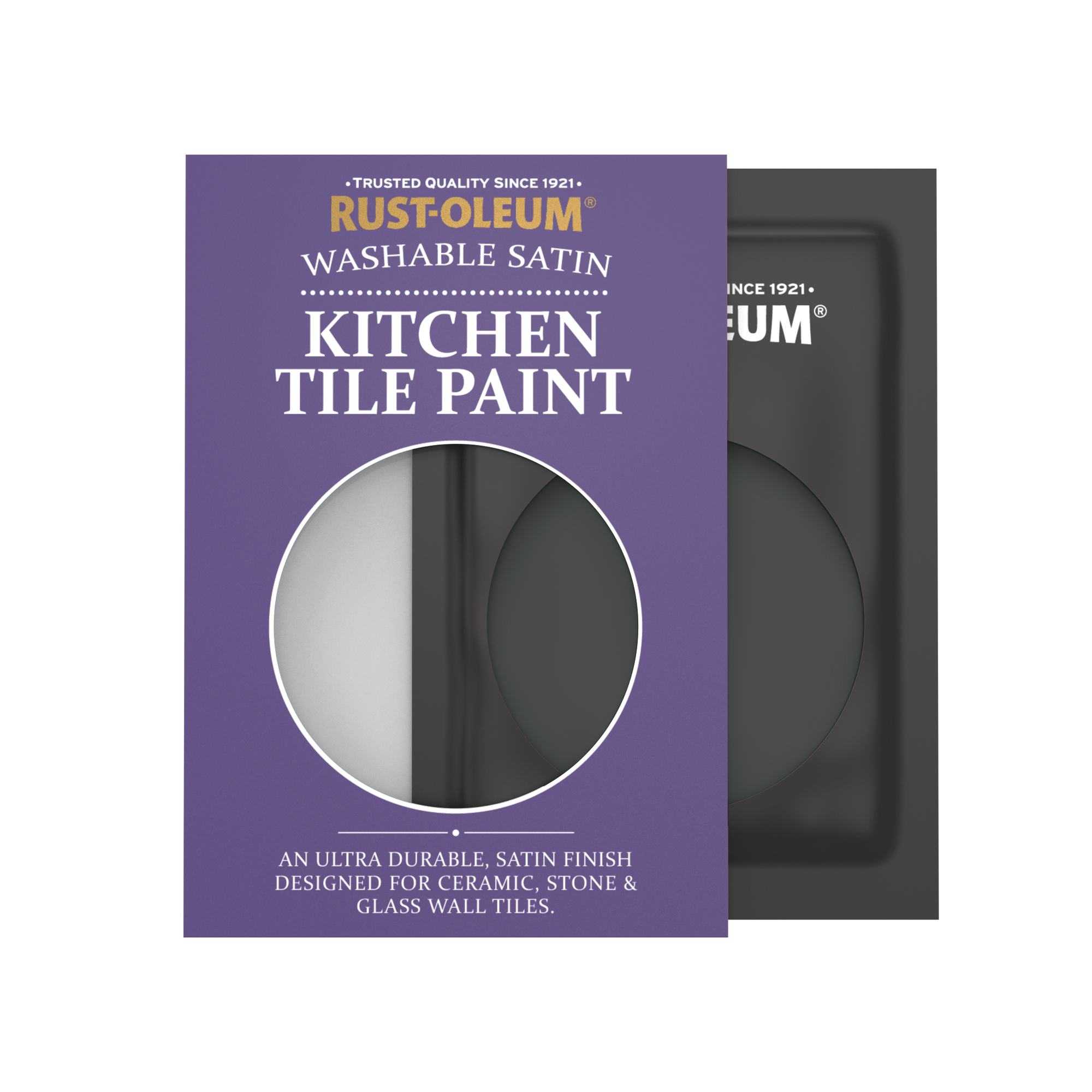 Kitchen Tile Paint, Matt Finish - Natural Charcoal (Black) 10ml
