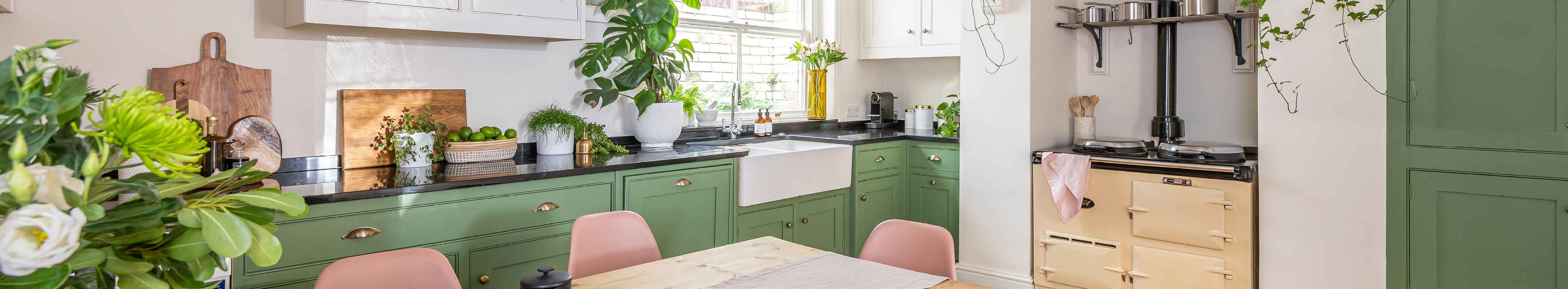 Kitchen cupboard - all green