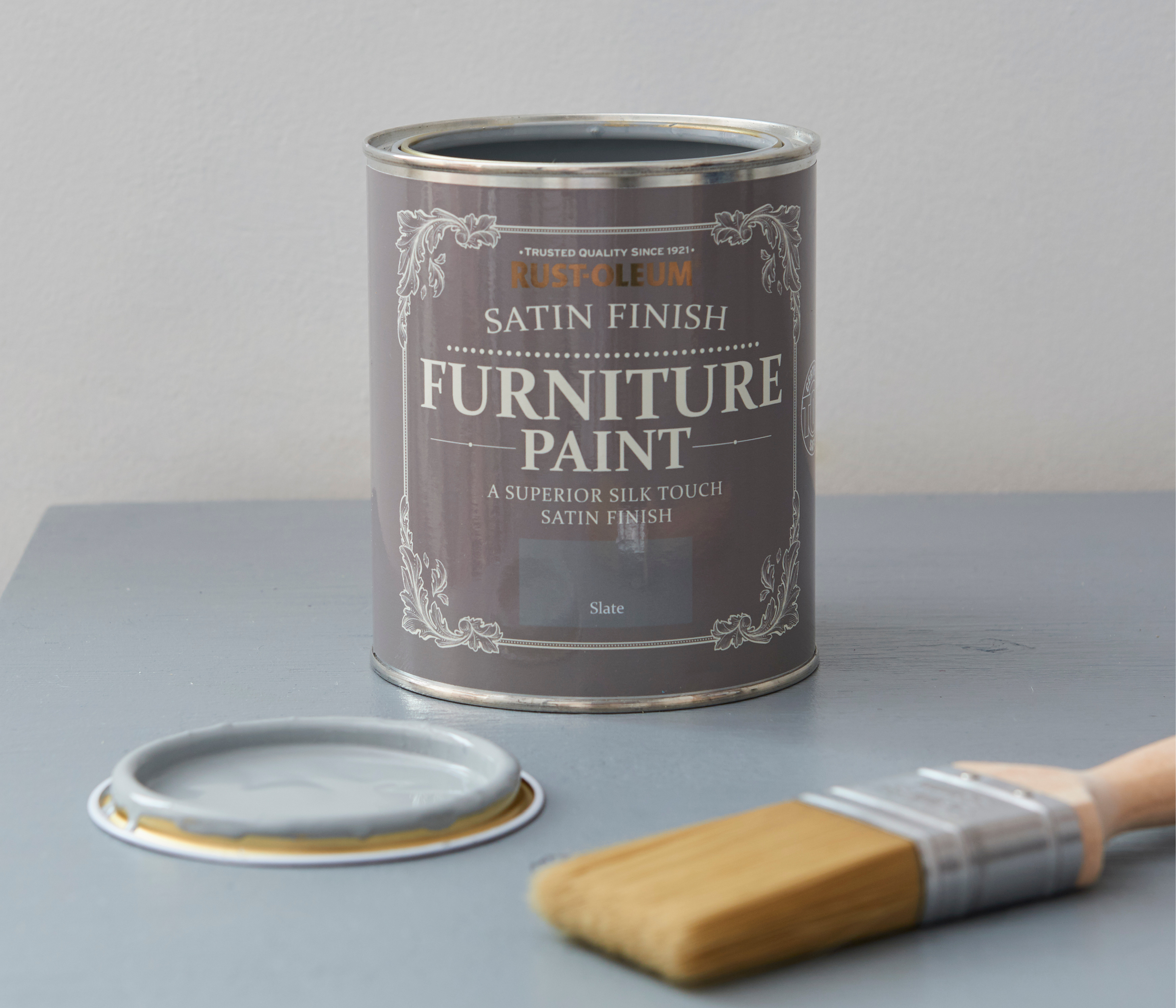 Satin furniture paint - slate