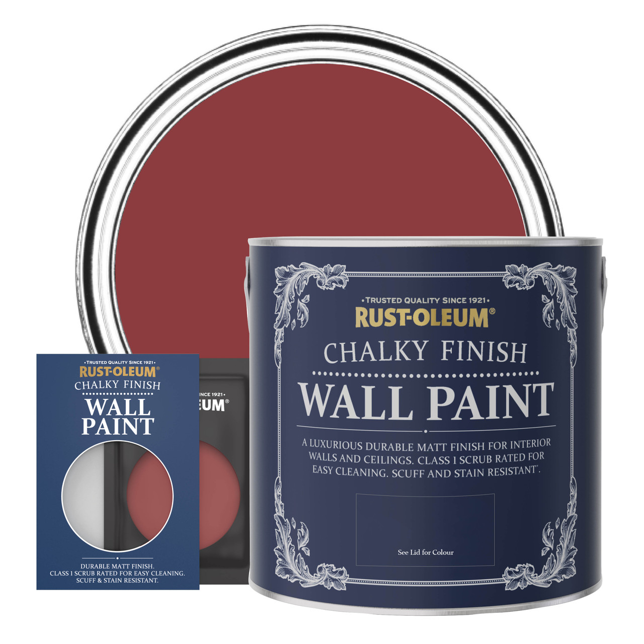 rust-oleum wall & ceiling paint - empire red - 2.5l