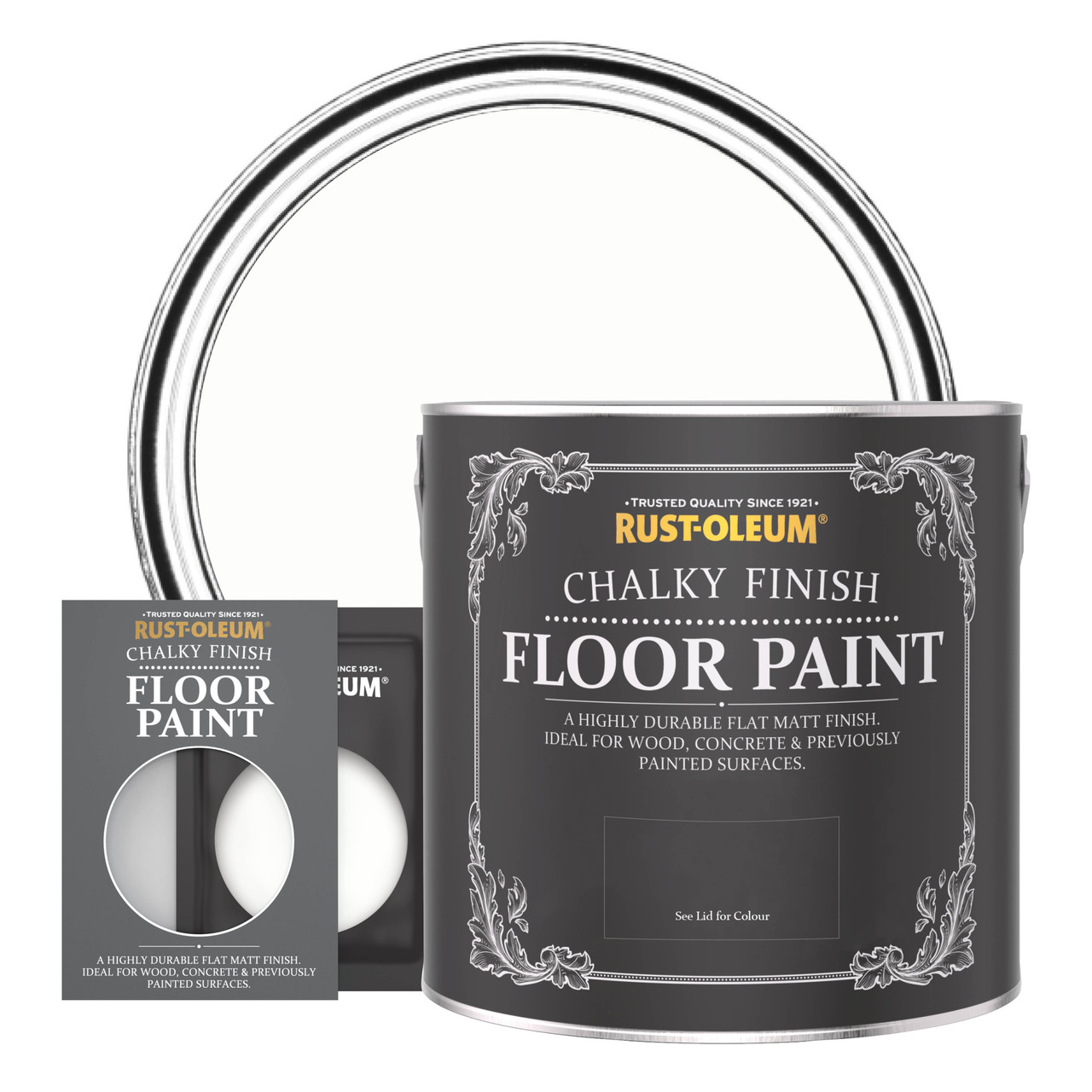 Rust-Oleum Floor Paint - CHALK WHITE - 10ml