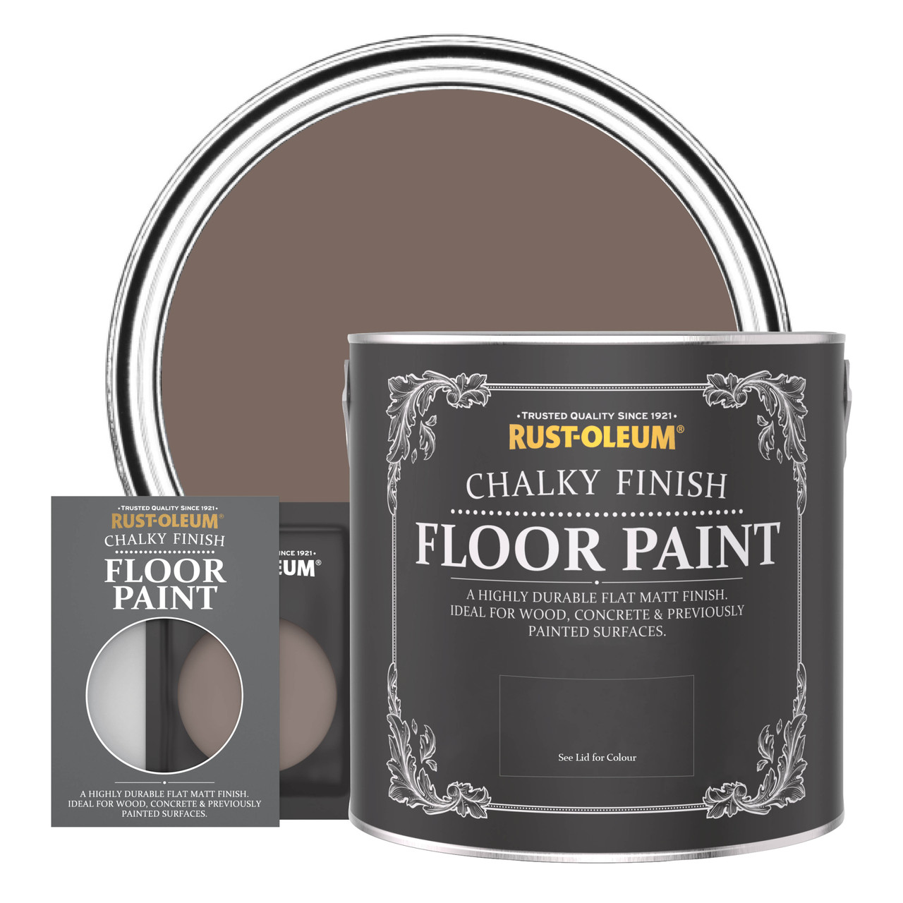 Rust-Oleum Floor Wood & Concrete Paint, Chalky Finish - RIVER'S EDGE - 2.5L