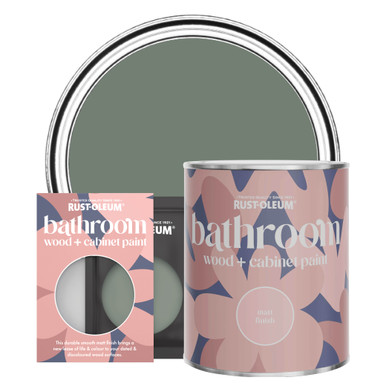Serenity Bathroom Wood & Cabinet Paint - Matt Green