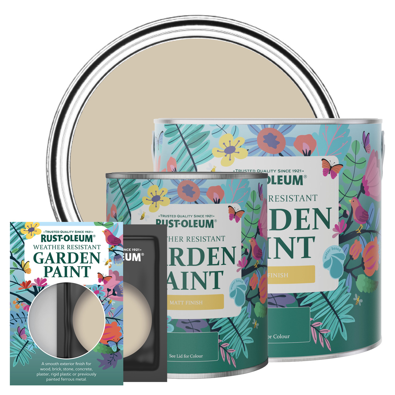 Rust-Oleum Garden Paint, Matt Finish - BUTTERSCOTCH - 2.5L