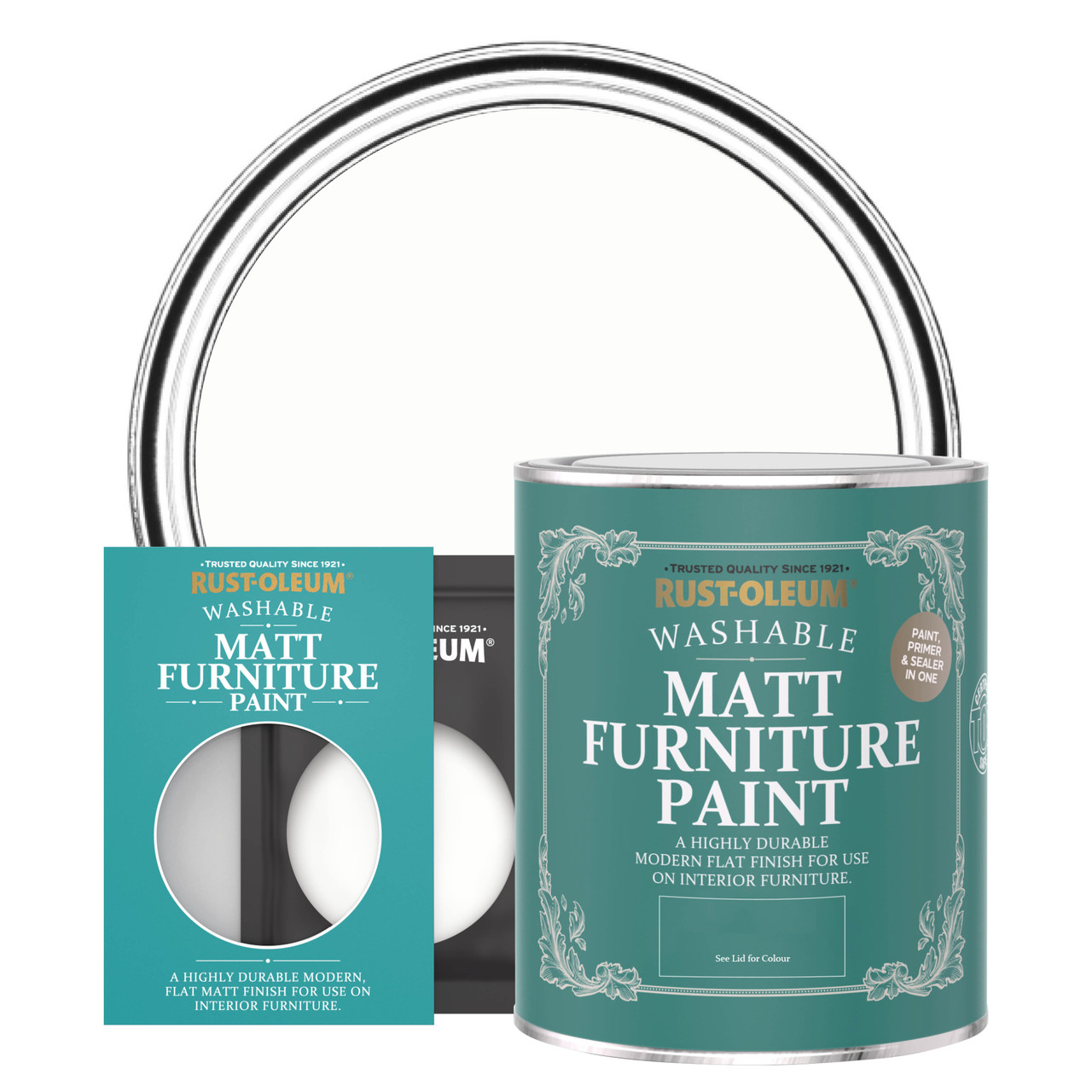 Rust-Oleum Matt Furniture Paint - CHALK WHITE - 750ml