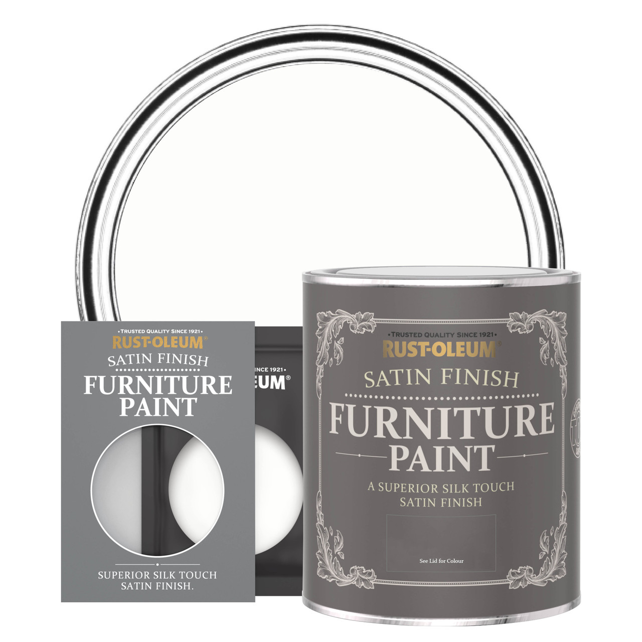 Rust-Oleum Satin Furniture Paint - CHALK WHITE - 750ml