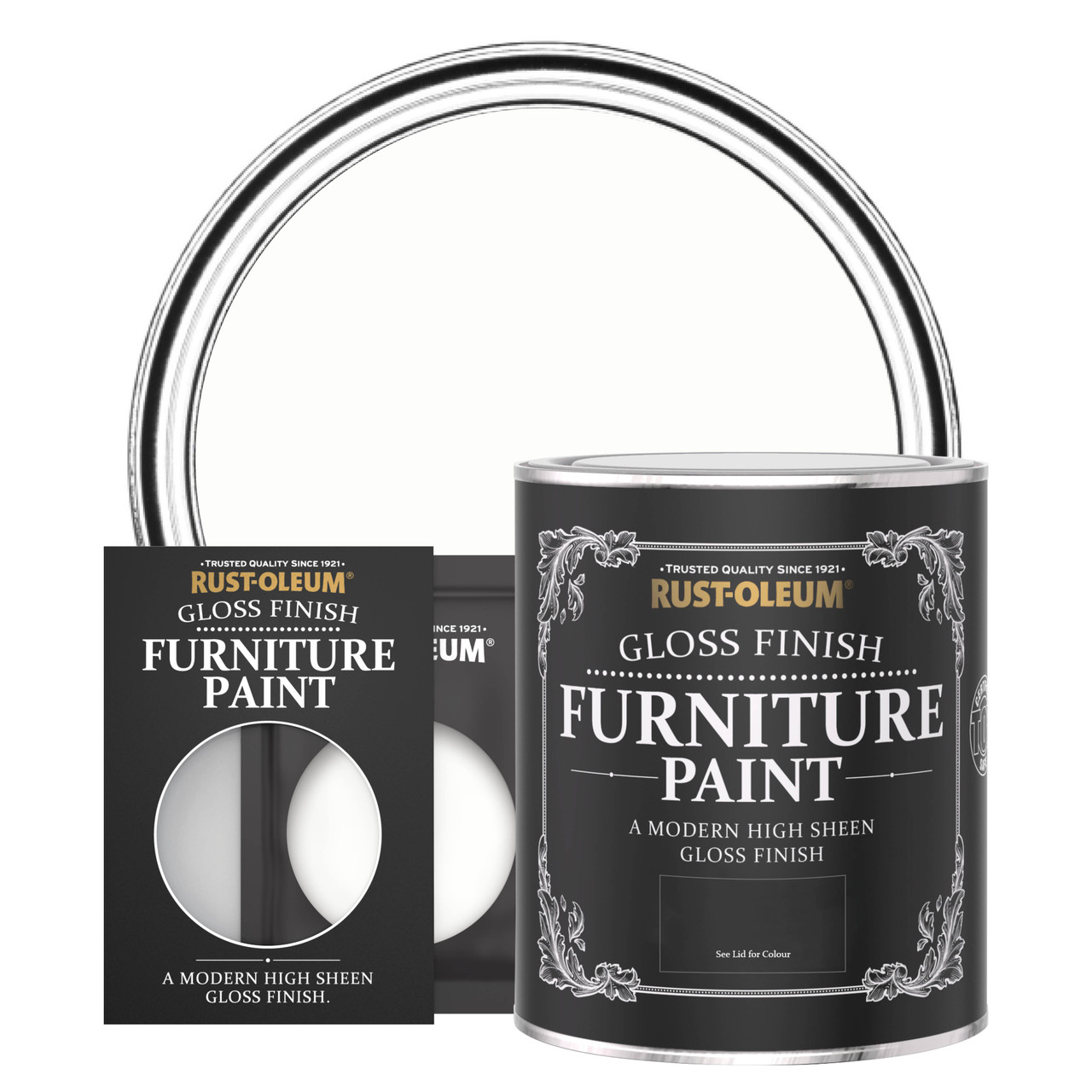Rust-Oleum Gloss Furniture Paint - CHALK WHITE - 750ml