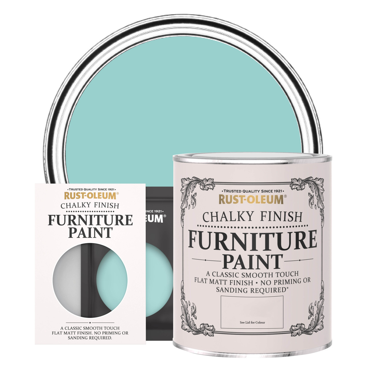 RustOleum Hessian Flat Matt Furniture Paint, 400Ml RustOleum Teal