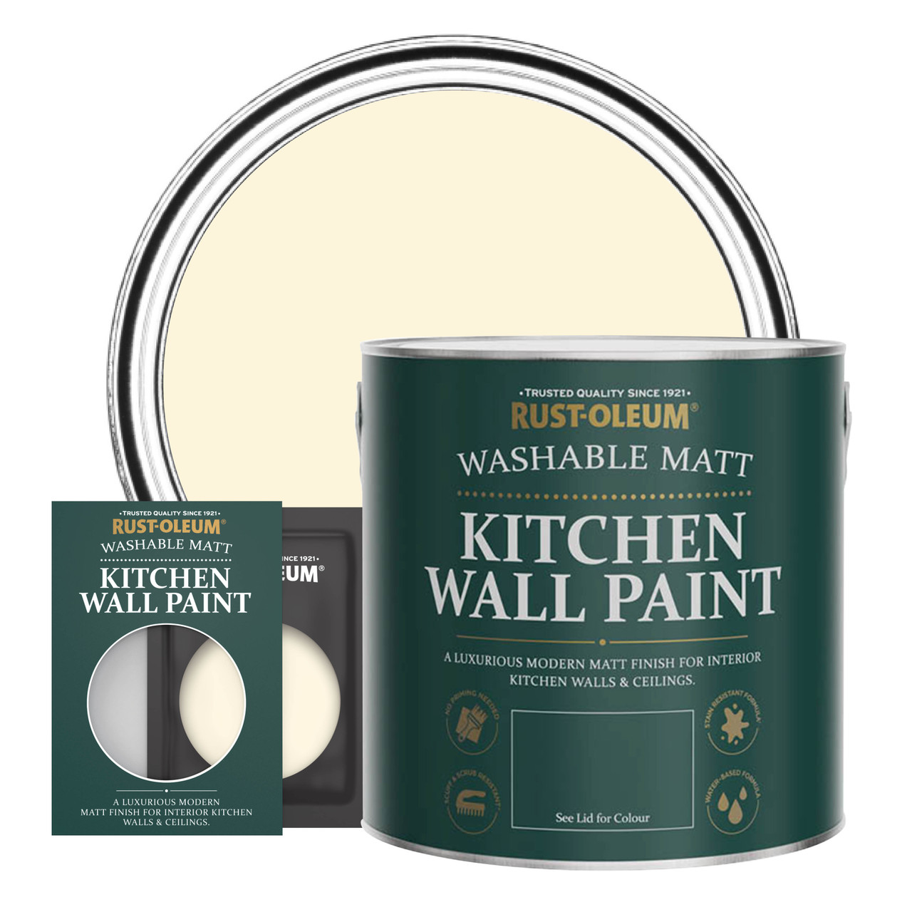 Rust-Oleum Kitchen Wall & Ceiling Paint - CLOTTED CREAM - 2.5L