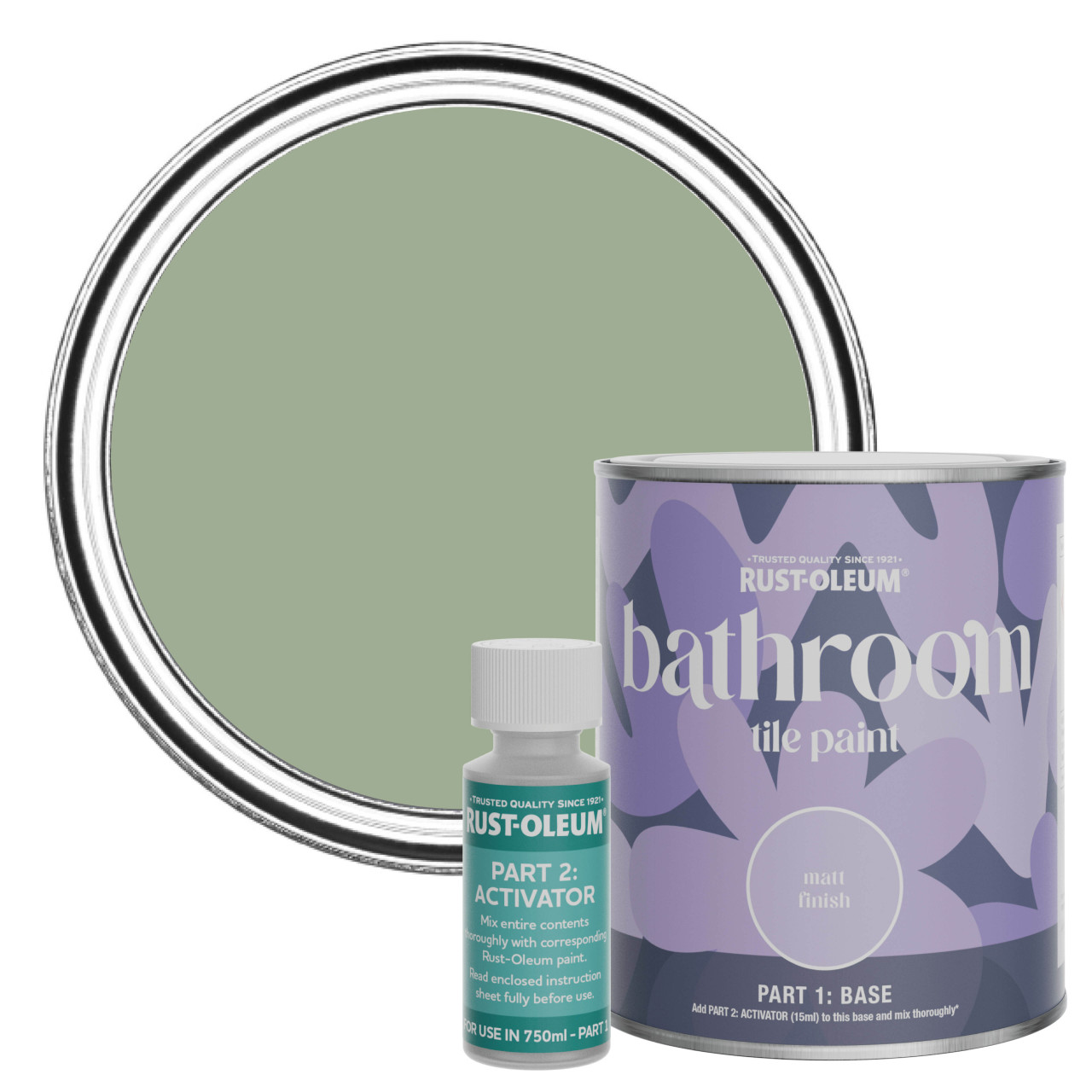 Rust-Oleum Bathroom Tile Paint, Matt Finish - Bramwell 750ml -