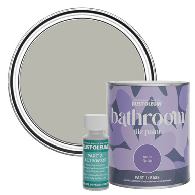Bathroom Tile Paint, Satin Finish - Grey Tree 750ml