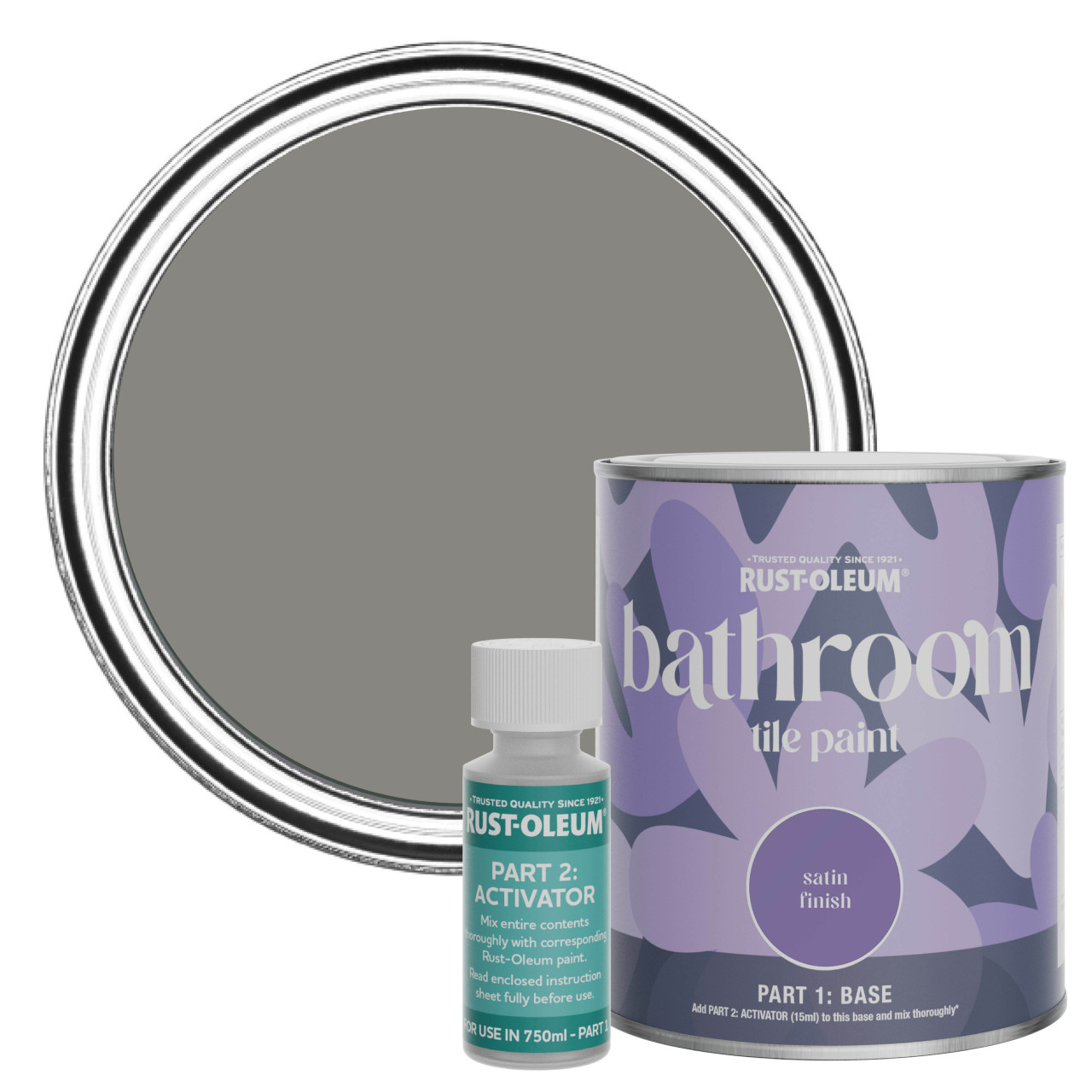 rust-oleum bathroom tile paint, satin finish - art school 750ml -