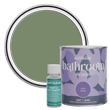 Bathroom Tile Paint, Satin Finish - All Green 750ml