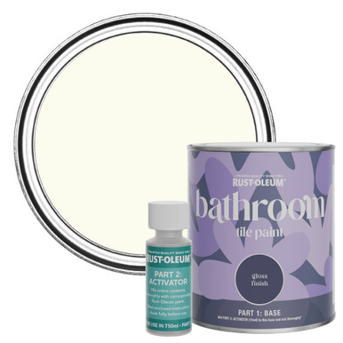 Bathroom Tile Paint, Gloss Finish - Antique White 750ml