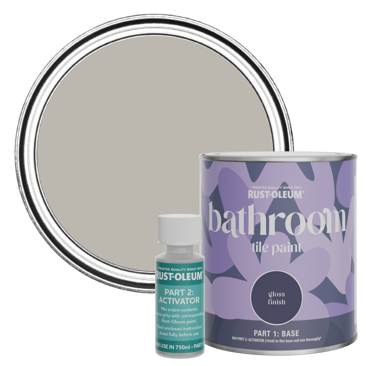 Rust-Oleum Bathroom Tile Paint, Gloss Finish - Gorthleck 750ml -