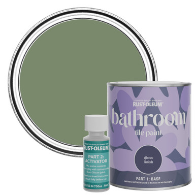Bathroom Tile Paint, Gloss Finish - All Green 750ml