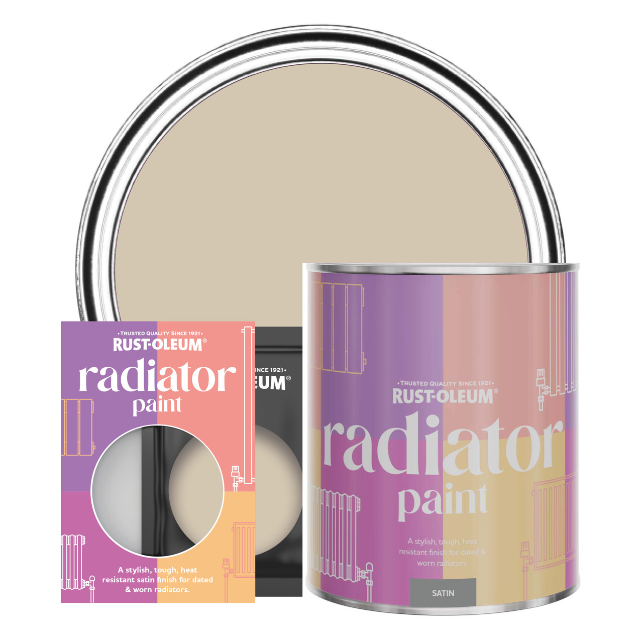 Rust-Oleum Radiator Paint, Satin Finish - Butterscotch - 10ml
