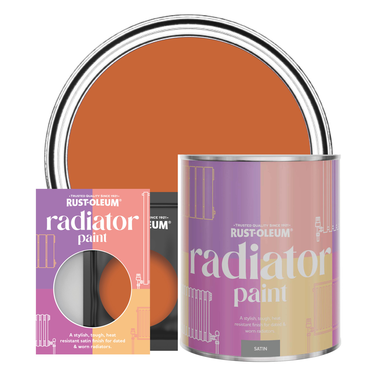 Rust-Oleum Radiator Paint, Satin Finish - Tiger Tea - 750ml