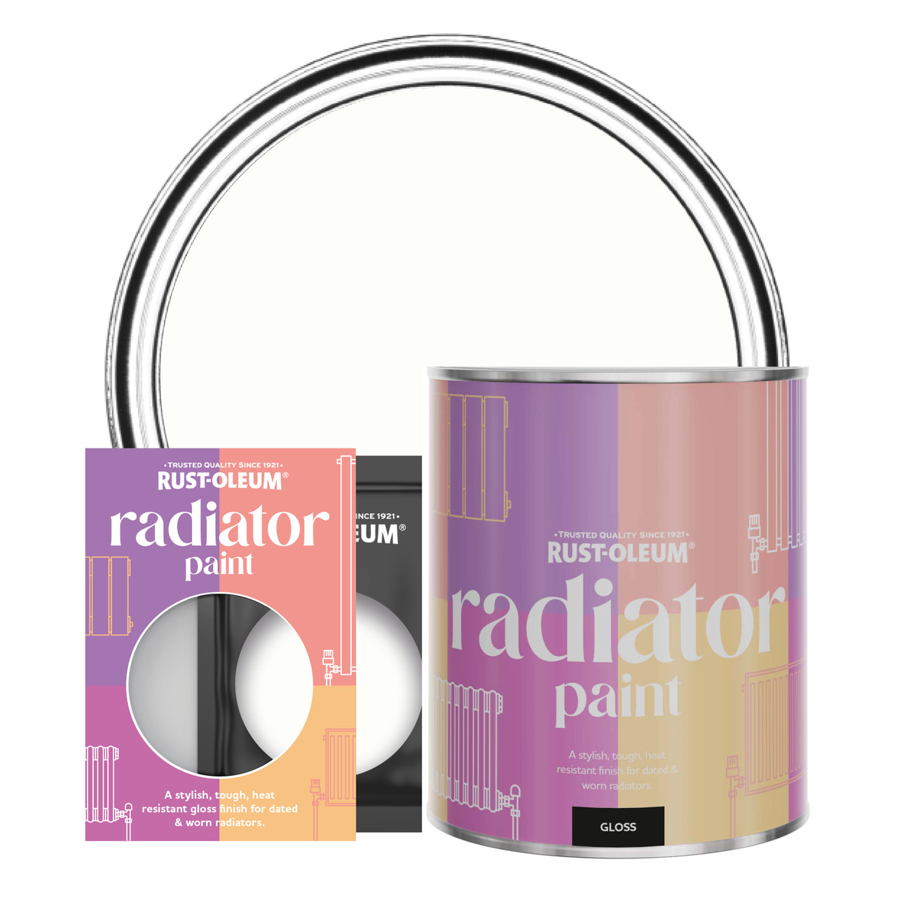 Rust-Oleum Radiator Paint, Gloss Finish - Chalk White - 750ml