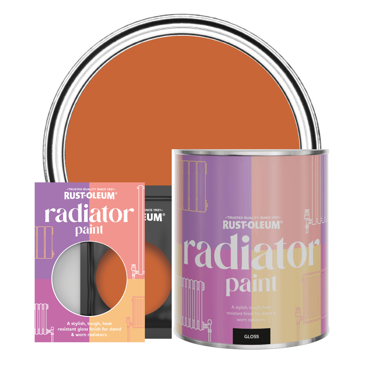 Rust-Oleum Radiator Paint, Gloss Finish - Tiger Tea - 750ml