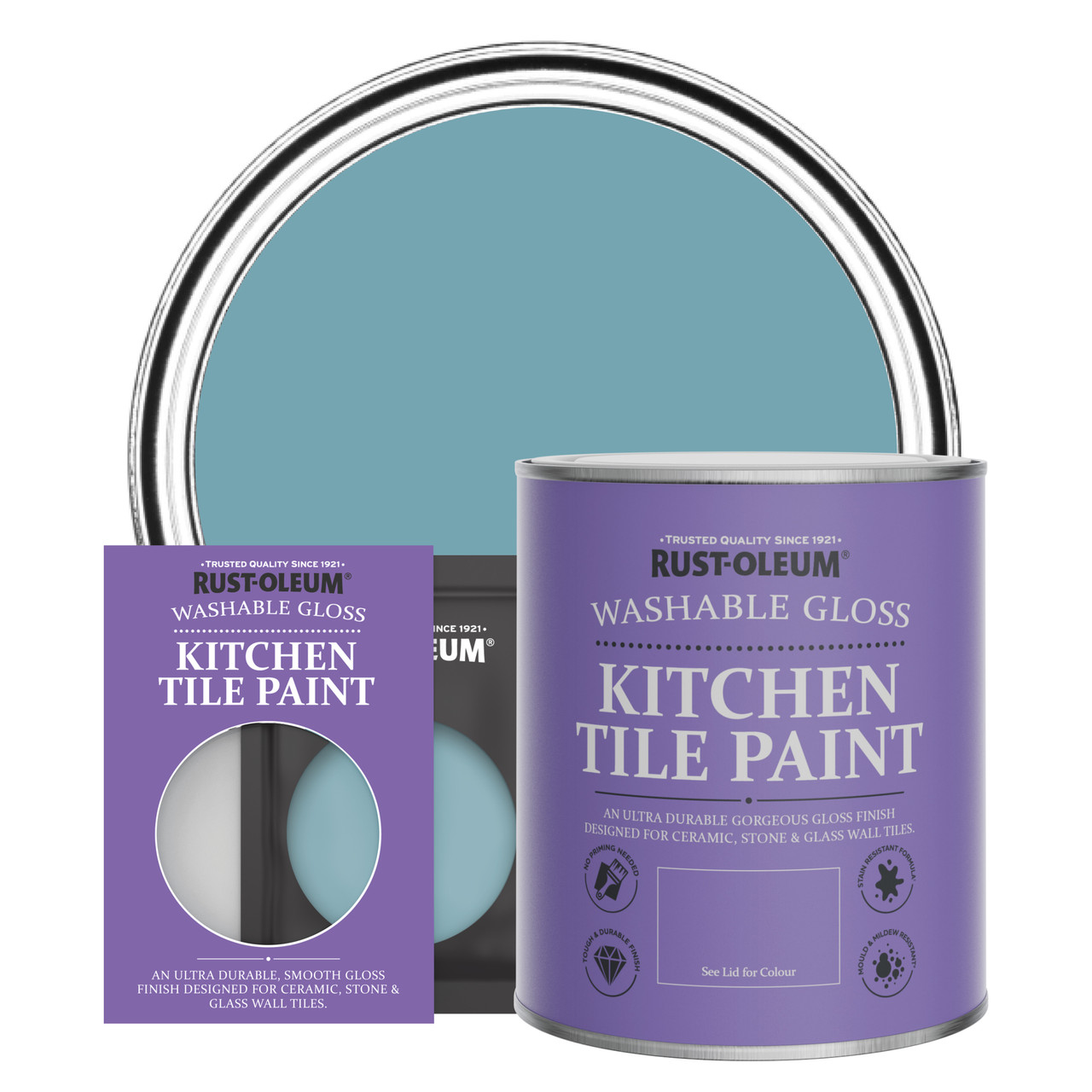 rust-oleum kitchen tile paint, gloss finish - belgrave - 750ml