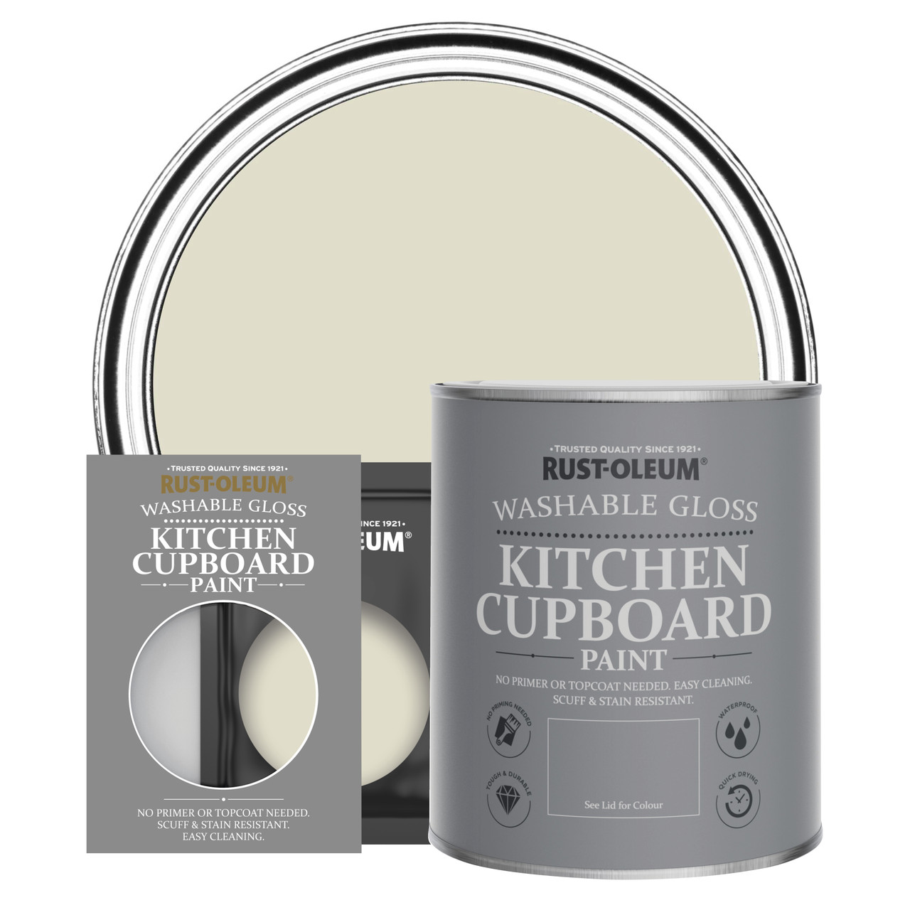 Rust-Oleum Kitchen Cupboard Paint, Gloss Finish - Relaxed Oats - 750ml