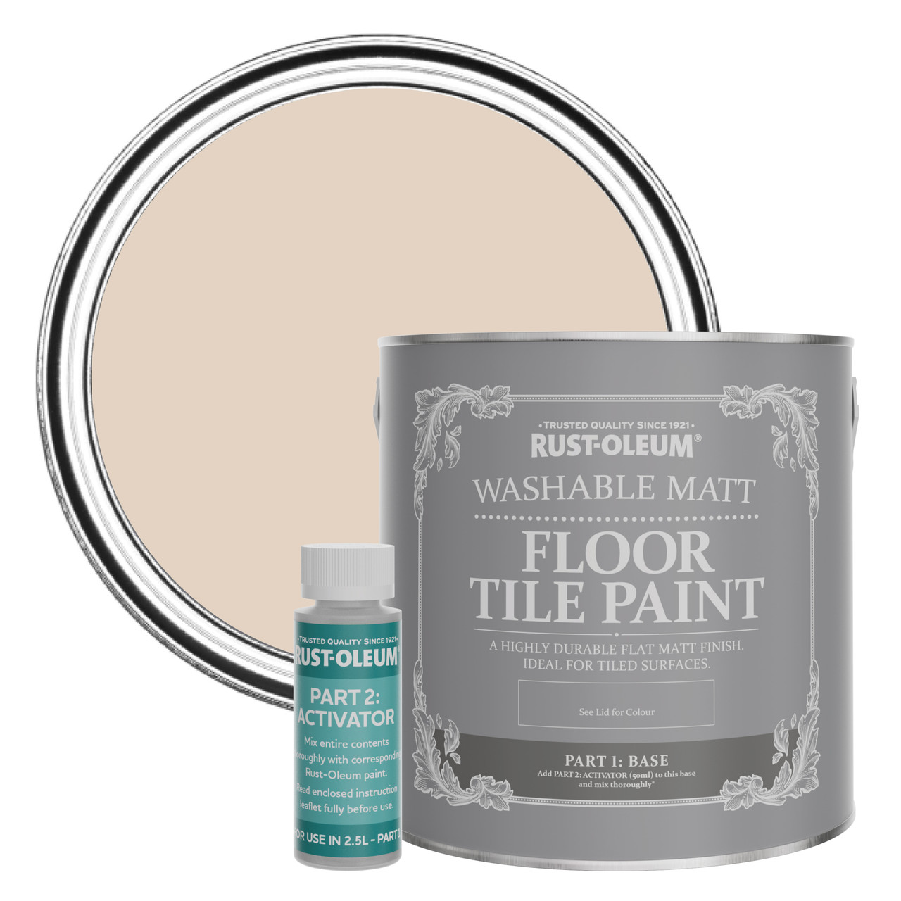 Rust-Oleum Floor Tile Paint, Matt Finish - Homespun 2.5L -