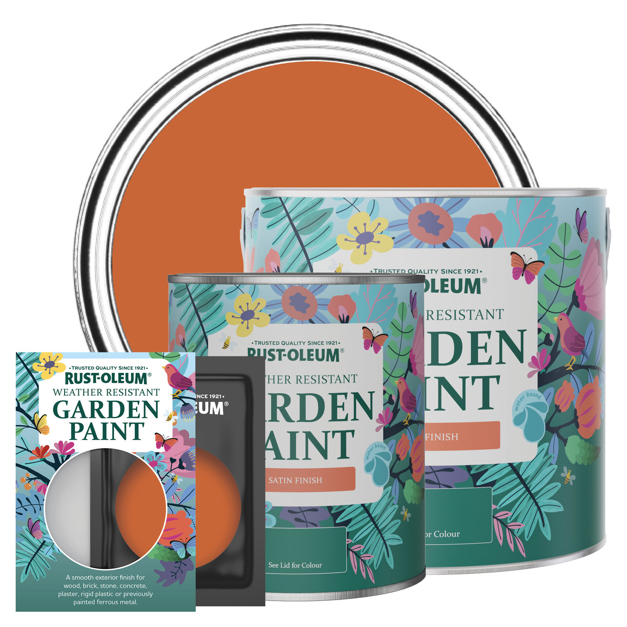 Rust-Oleum Garden Paint, Satin Finish - TIGER TEA - 750ml