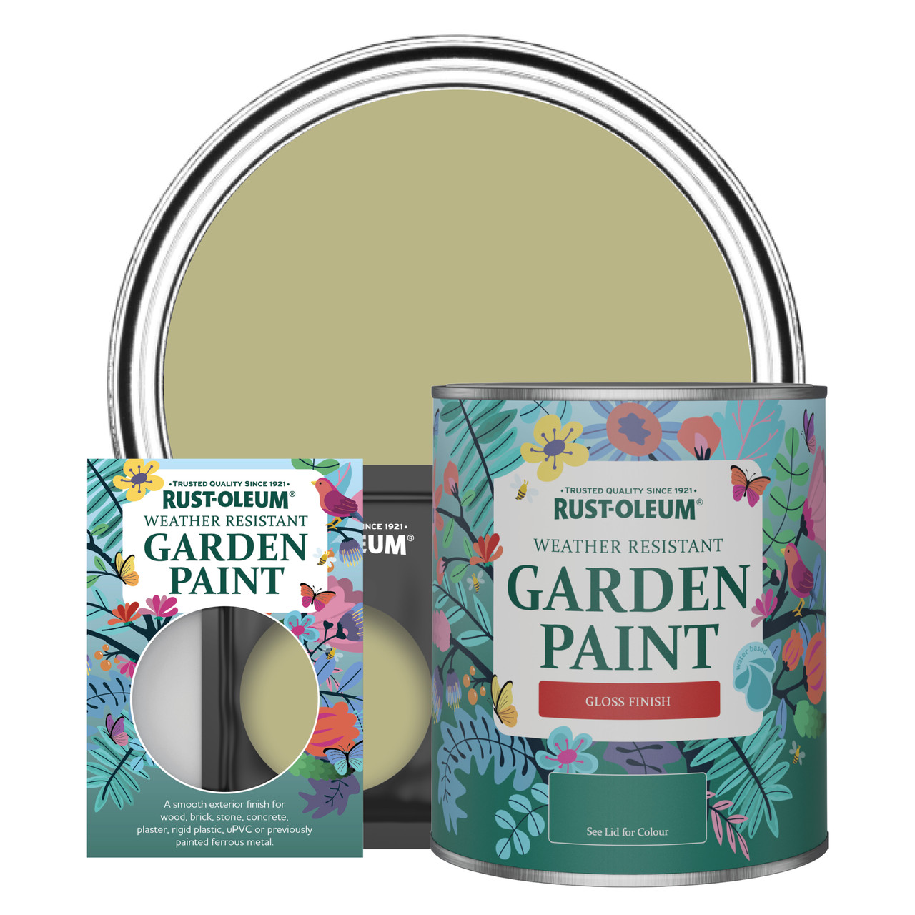 Rust-Oleum Garden Paint, Gloss Finish - SAGE GREEN - 750ml