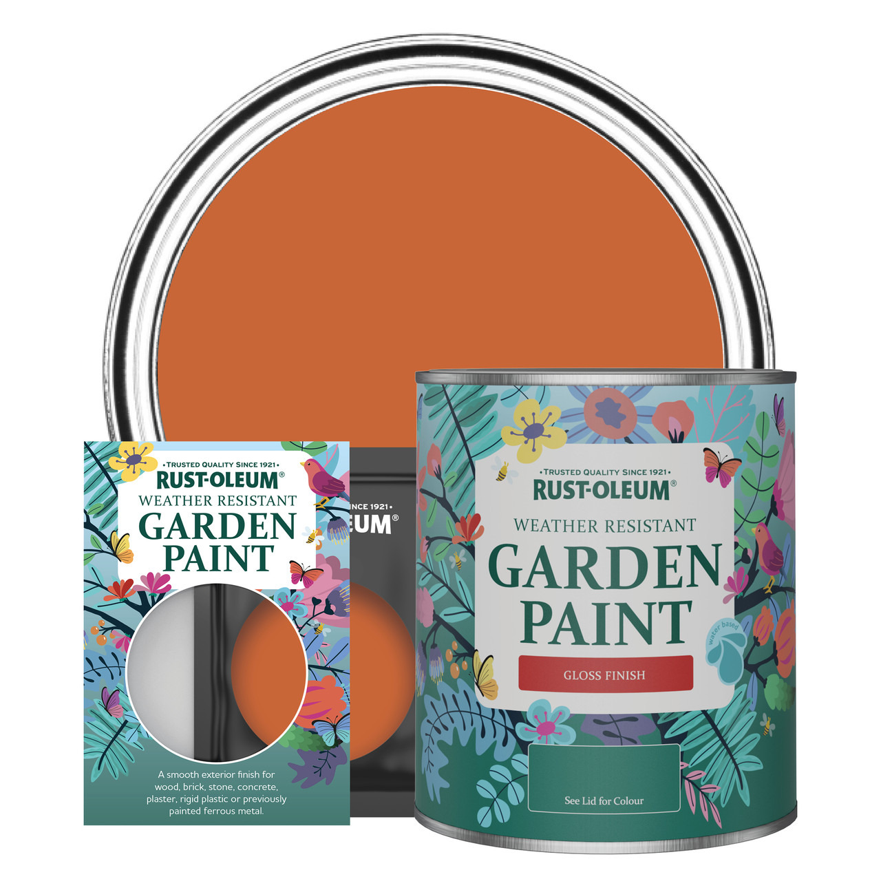 Rust-Oleum Garden Paint, Gloss Finish - TIGER TEA - 750ml