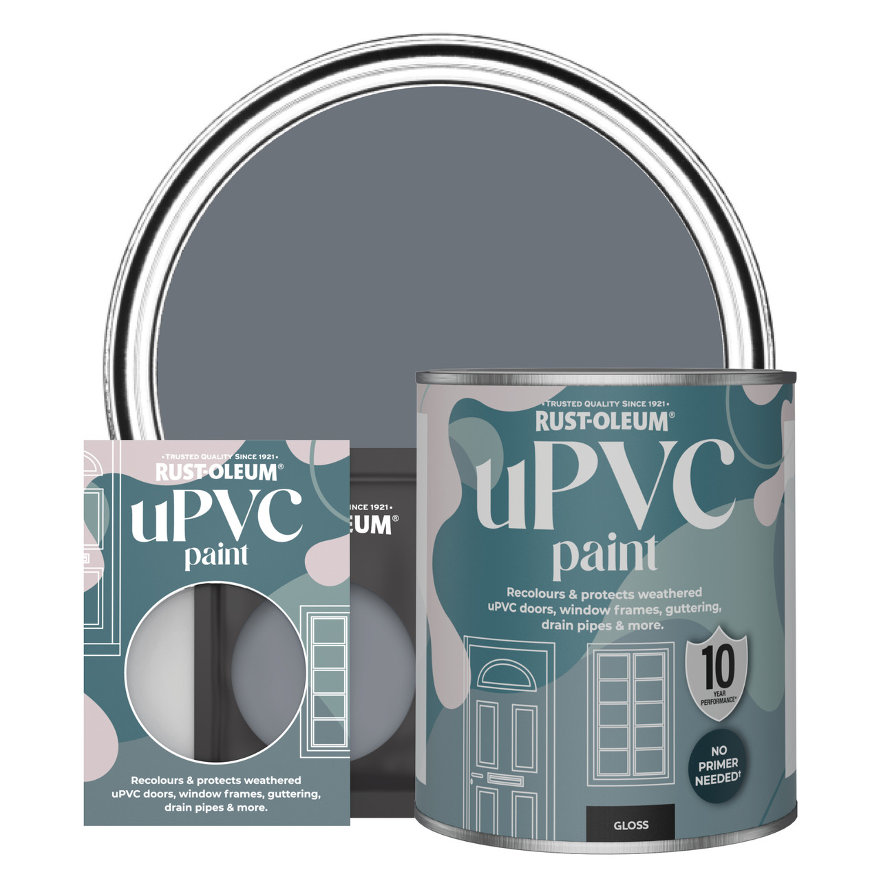 Rust-Oleum uPVC Paint, Gloss Finish - MARINE GREY - 750ml