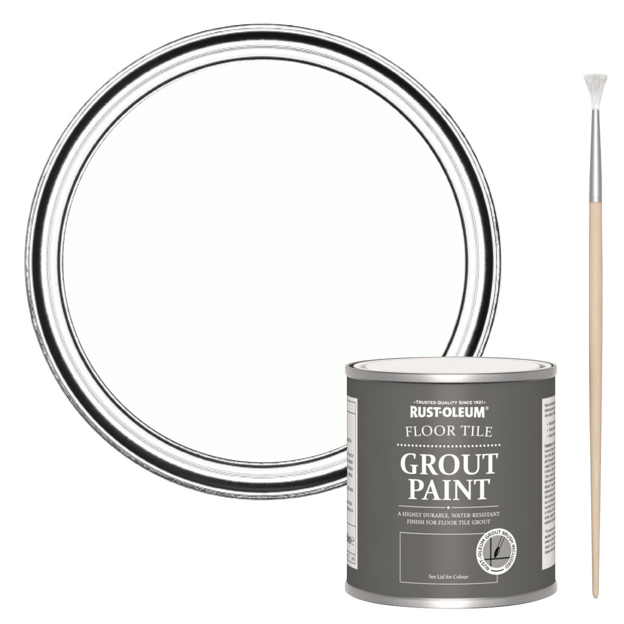 Rust-Oleum Floor Grout Paint - Chalk White 250ml -