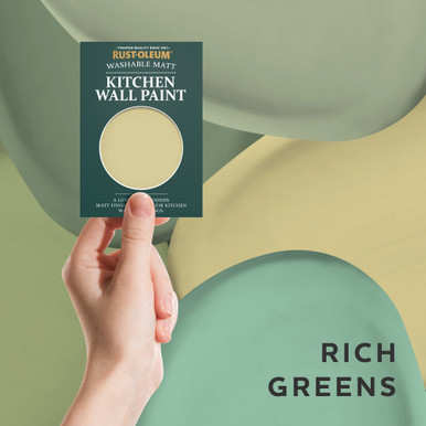 Kitchen Wall &  Ceiling Paint Samples - Rich Greens Tester Box