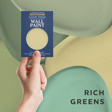Wall & Ceiling Chalky Finish Paint Samples - Rich Greens Tester Box