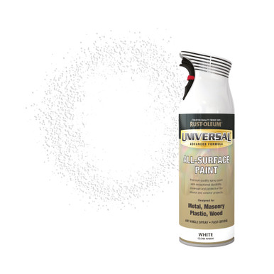 Universal Spray Paint, Gloss Finish - White 400ml