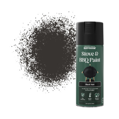 Stove & BBQ Spray Paint, Matt Finish - Black 400ml