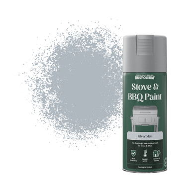 Stove & BBQ Spray Paint, Matt Finish - Silver 400ml