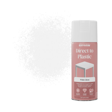 Direct to Plastic Spray Paint, Gloss Finish - White 400ml