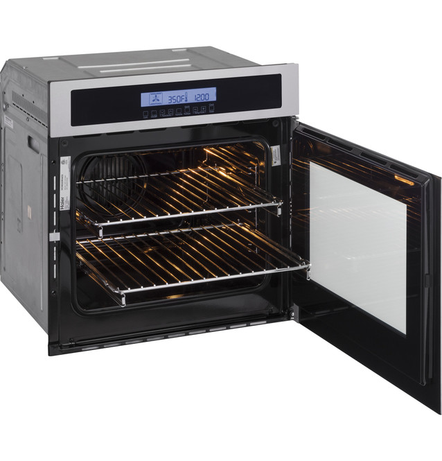 Verona VEBIE24PSS 24 Inch Single Electric Wall Oven with 2.0 cu. ft.  Self-Cleaning European Convection Oven, 2 Heavy Duty Racks, Multi-Function  Programmable Oven and Touch Control Digital Clock/Timer